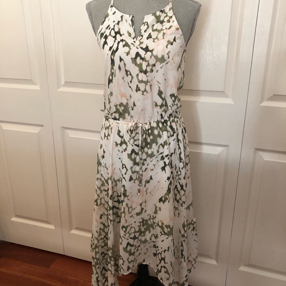 Print high low dress